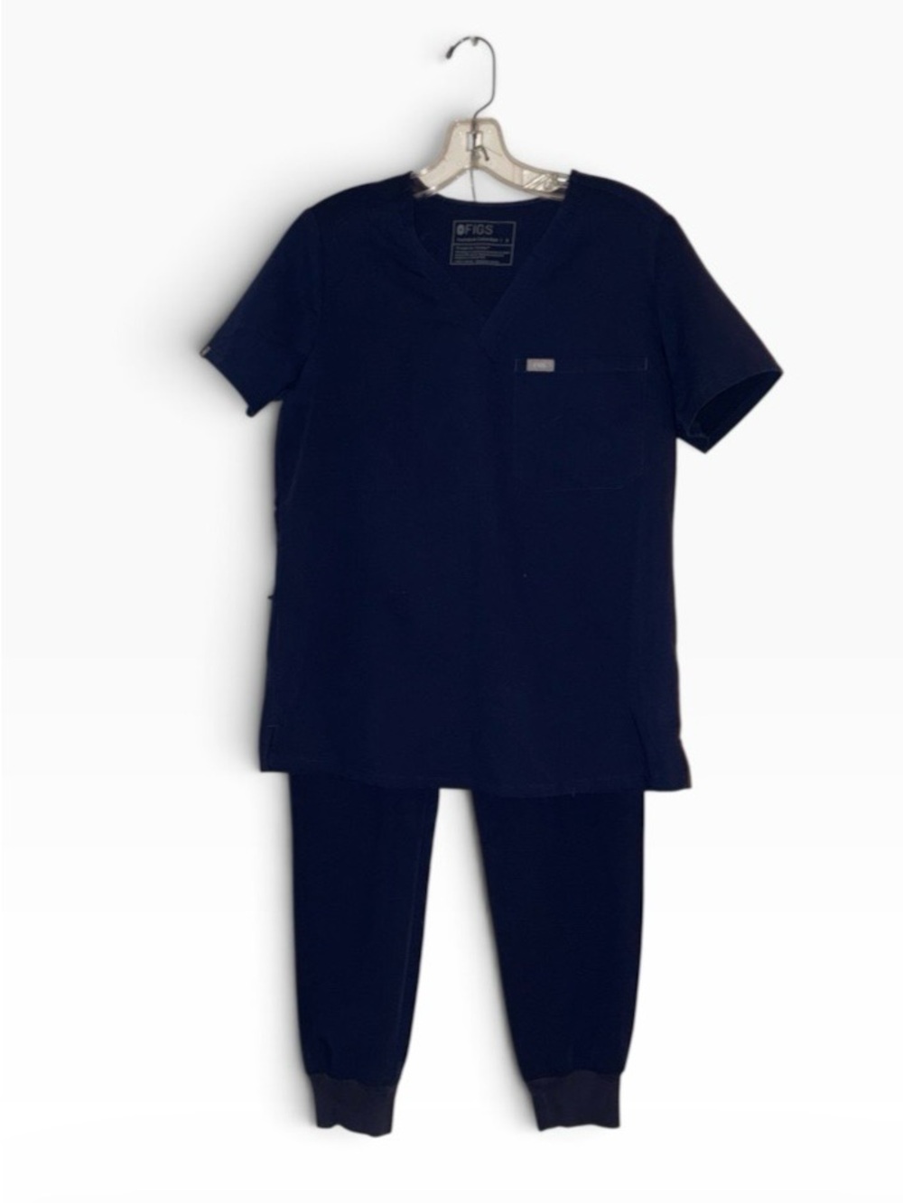 FIGS Technical Collection Scrub Clothing Set 2 Top/Bottom Navy Blue Sz S